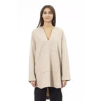Alpha Studio Beige Wool Hoodie