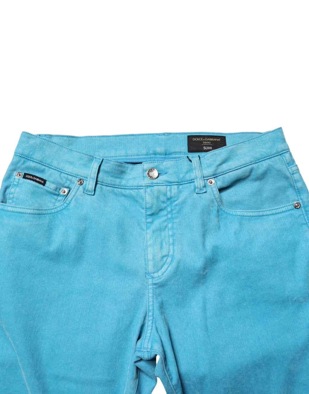Dolce & Gabbana Blue Cotton Skinny Men Denim Trouser Jeans