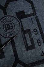 Dolce & Gabbana Blue Cotton Logo Hooded Sweatshirt  Sweater