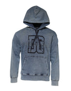 Dolce & Gabbana Blue Cotton Logo Hooded Sweatshirt  Sweater