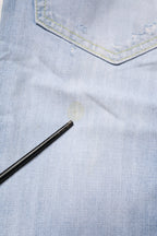 Dondup Light Blue Cotton Stretch Straight Denim Trouser Jeans