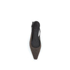 Brunello Cucinelli Brown Leather Ballet Flats