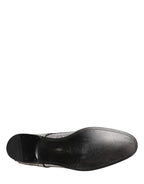 Dolce & Gabbana Silver Sequined Lace Up Men Derby Dress Shoes