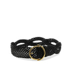 Etro Black Leather Regular Belt