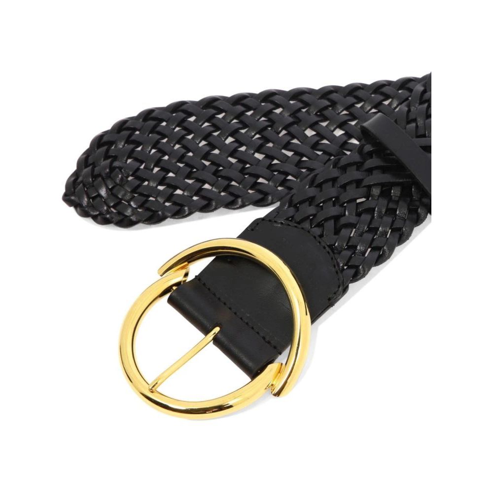 Etro Black Leather Regular Belt