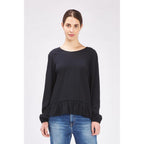 Gas Black Polyester Long Sleeve T-Shirt