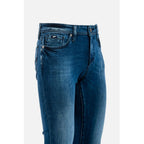 Gas Blue Cotton Slim Fit Jeans