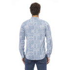 Baldinini Trend Blue Cotton Long Sleeve T-Shirt