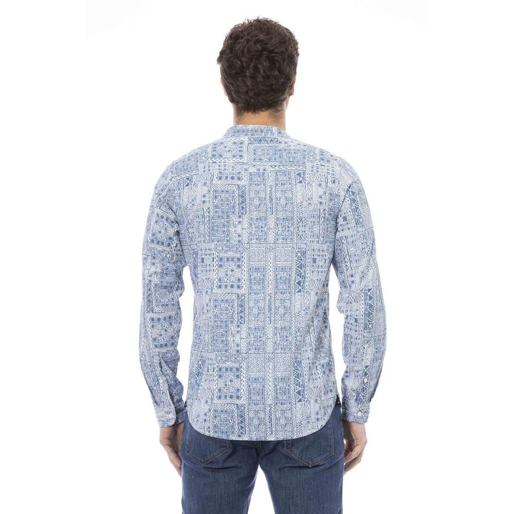 Baldinini Trend Blue Cotton Long Sleeve T-Shirt