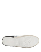 Dolce & Gabbana Blue Distressed Denim Low Top Sneakers Shoes