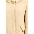 Valentino Beige Fleece Wool Coat