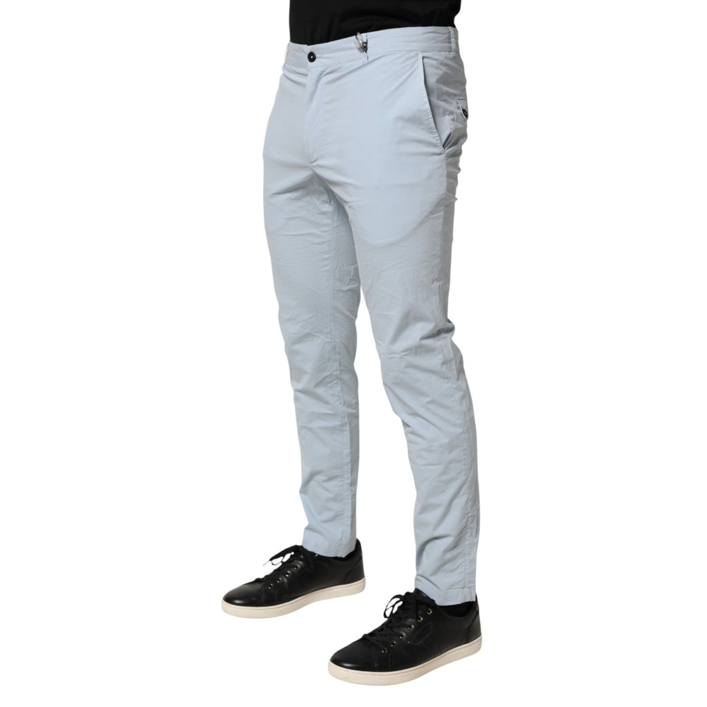 Daniele Alessandrini Light Blue Skinny Dress Trouser Pants