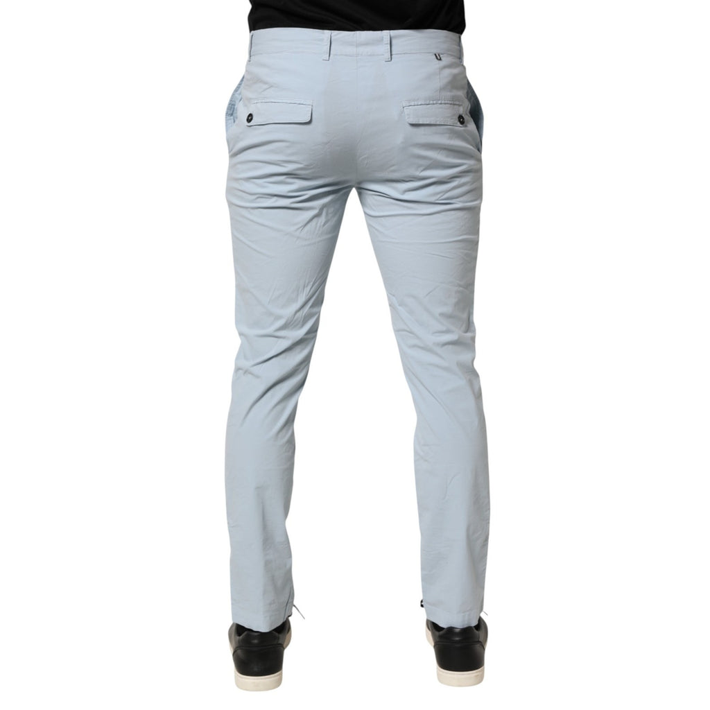 Daniele Alessandrini Light Blue Skinny Dress Trouser Pants