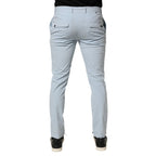 Daniele Alessandrini Light Blue Skinny Dress Trouser Pants