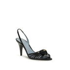 Valentino Garavani Black Goatskin Stiletto Heel Sandals