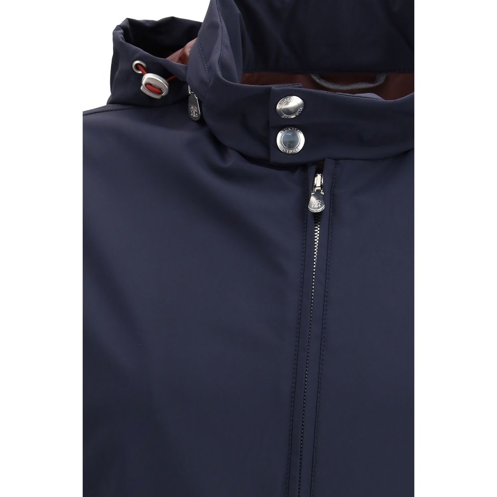 Brunello Cucinelli Blue Polyamide Shell Jacket