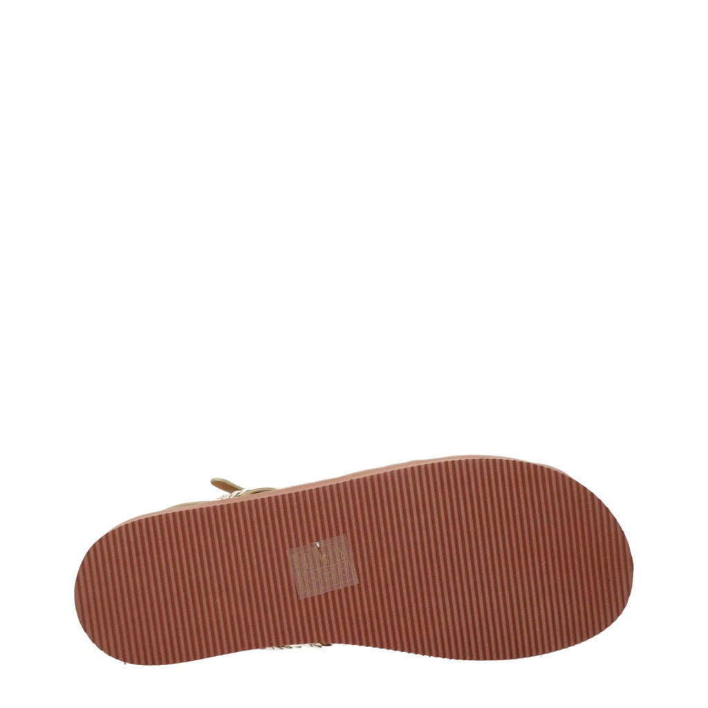 See By Chloé Gold Polyethylene Flat Sandals