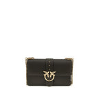 PINKO Bicolor Calf Leather Bos Taurus Shoulder Bag