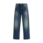 Sunflower Blue Cotton Relaxed Fit Jeans
