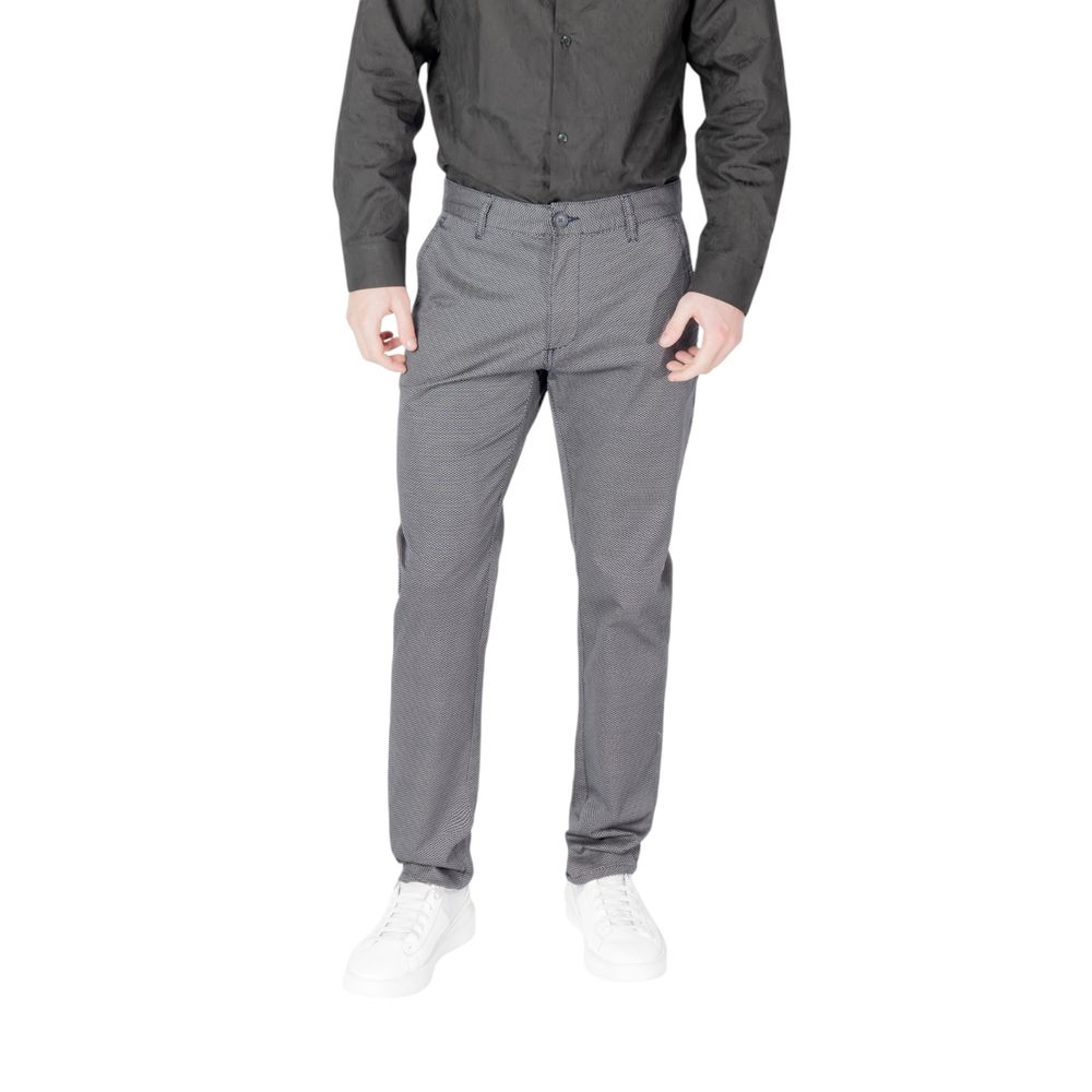 Armani Exchange Blue Cotton Skinny Pants
