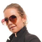 Max Mara Gold Metal Sunglasses