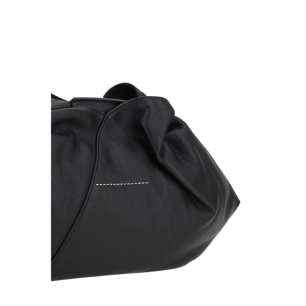 MM6 Black Calf Leather Bos Taurus Handbag