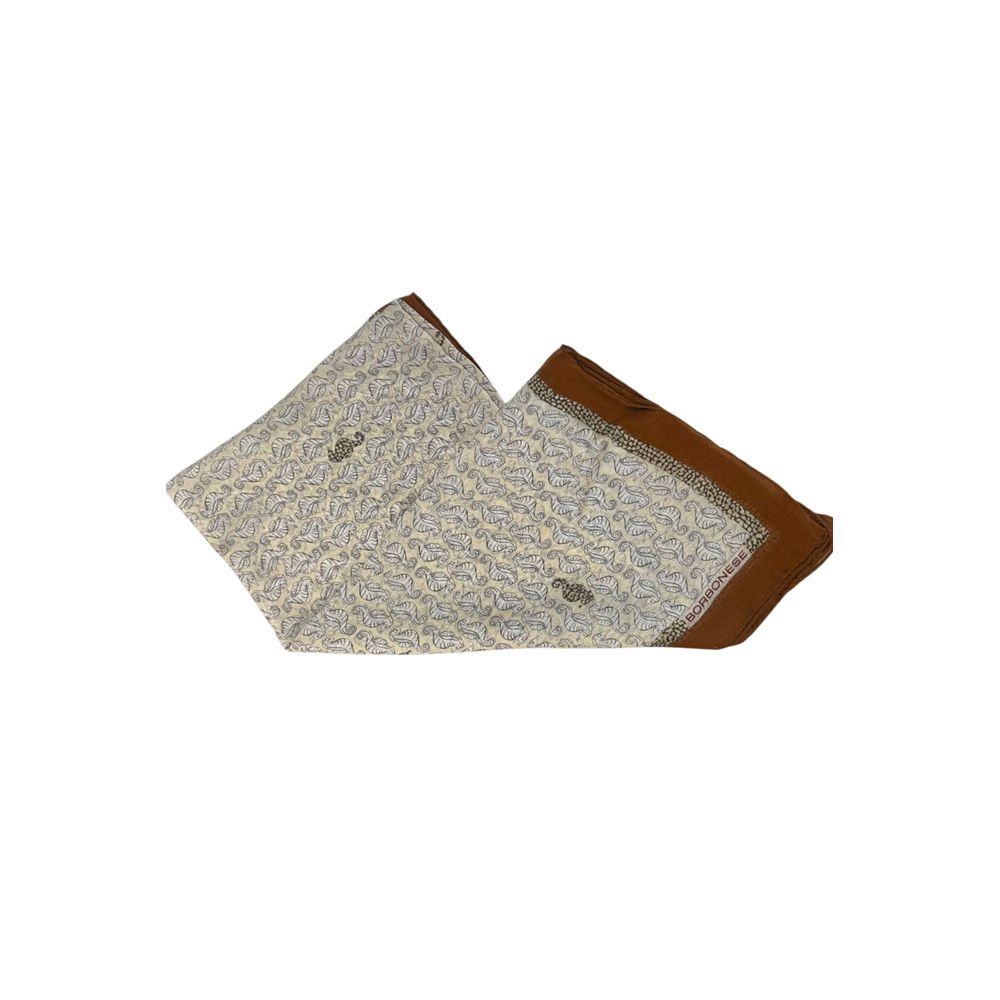 Borbonese Brown Silk Women Scarf