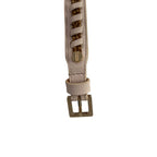 Borbonese White Leather Women's Belt