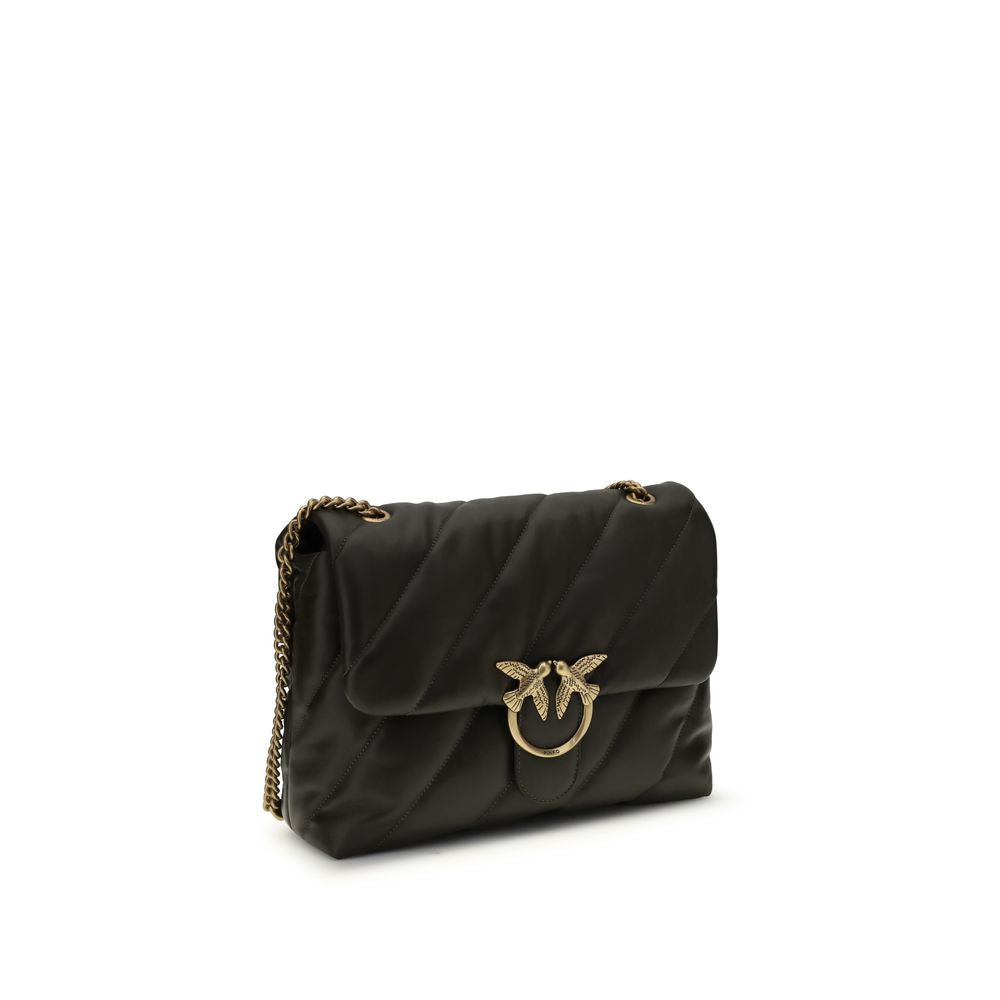 PINKO Bicolor Calf Leather Bos Taurus Shoulder Bag
