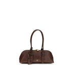 PINKO Brown Calf Leather Bos Taurus Shoulder Bag