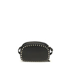 Valentino Garavani Black Calf Leather Bos Taurus Shoulder Bag