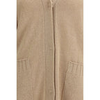 Fabiana Filippi Beige Fleece Wool Cardigan