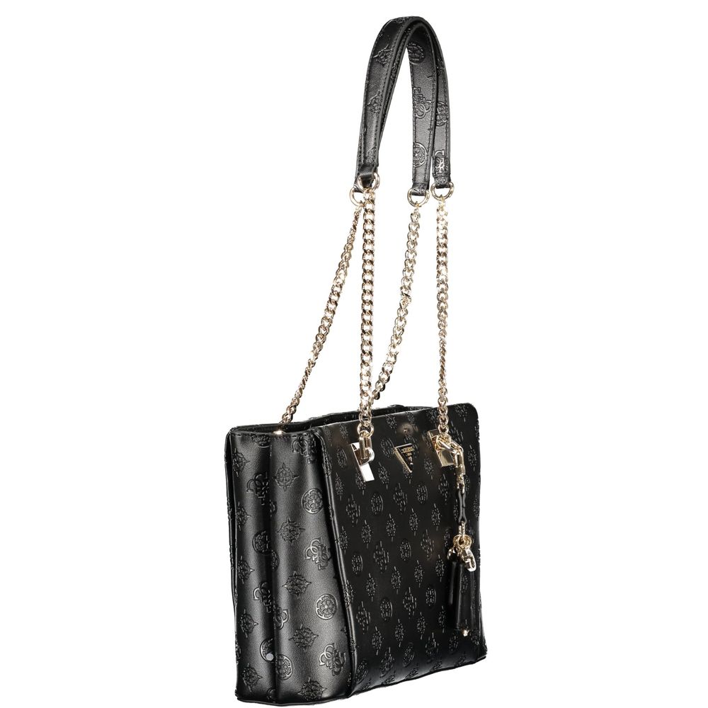 Guess Jeans Nero Poliuretano Women Handbag