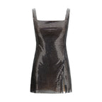 Self-Portrait Silver Polyester Cocktail Dress