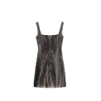 Self-Portrait Silver Polyester Cocktail Dress