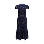 Self-Portrait Blue Polyester Cocktail Dress