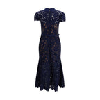 Self-Portrait Blue Polyester Cocktail Dress