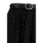Self-Portrait Black Viscose Long Skirt