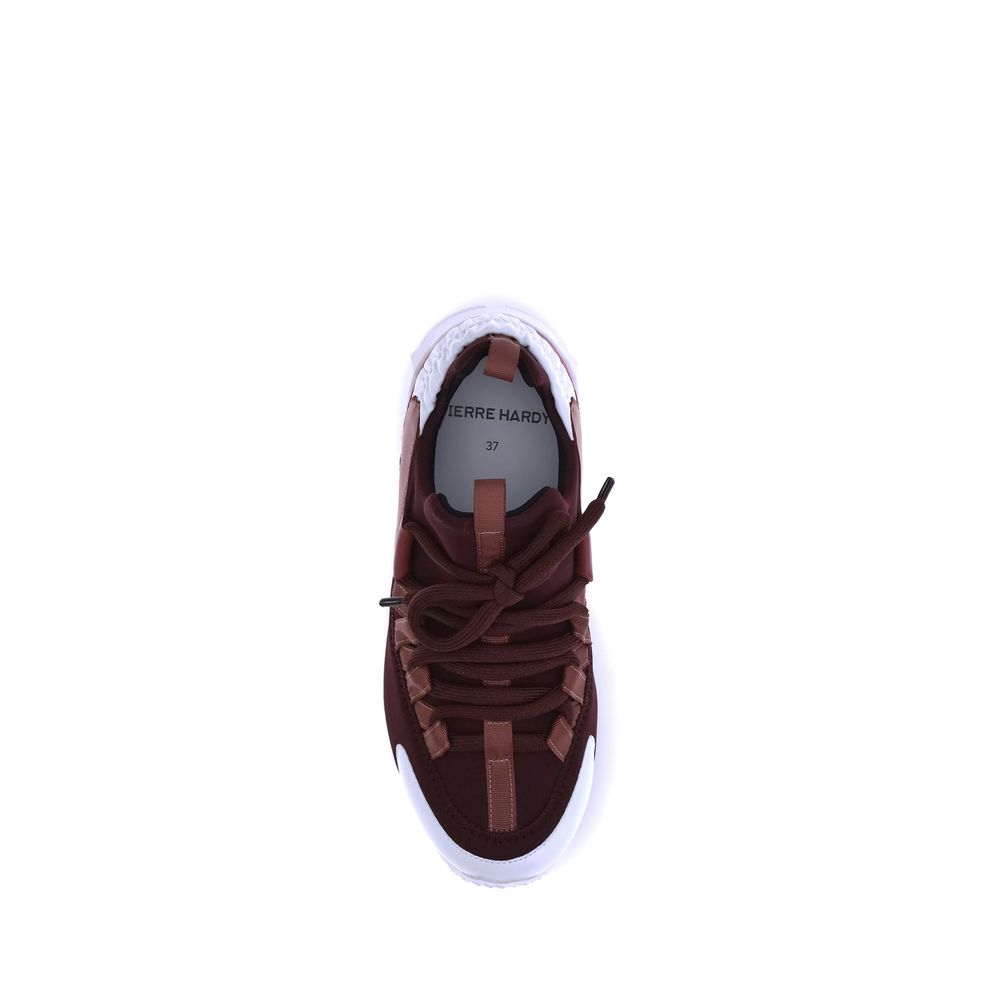 Pierre Hardy Bordeaux Neoprene Athletic Sneakers