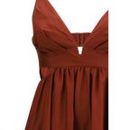 Zimmermann Bordeaux Silk Long Dress