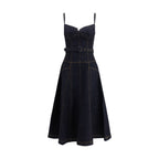 Self-Portrait Blue Cotton Casual Dress