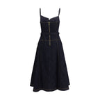 Self-Portrait Blue Cotton Casual Dress