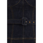 Self-Portrait Blue Cotton Casual Dress
