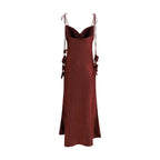 Self-Portrait Bordeaux Polyester Cocktail Dress