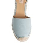 Valentino Garavani Blue Calfskin Wedge Sandals