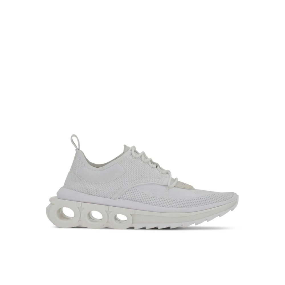 Salvatore Ferragamo White Nylon Athletic Sneakers