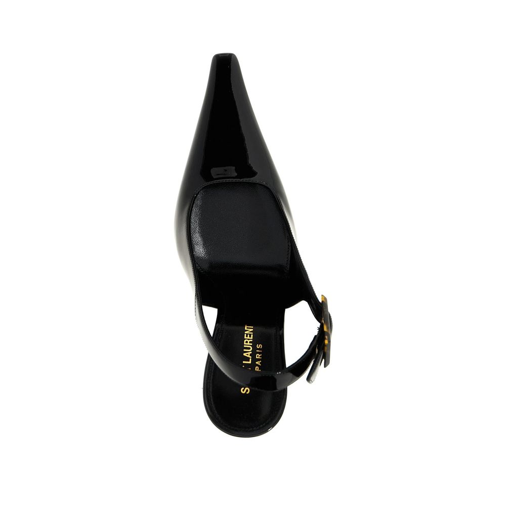Saint Laurent Black Calfskin High Heel Pumps