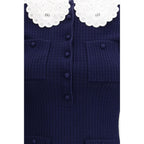 Self-Portrait Blue Viscose Cocktail Dress