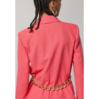 Patrizia Pepe Red Polyester Skirt Suit