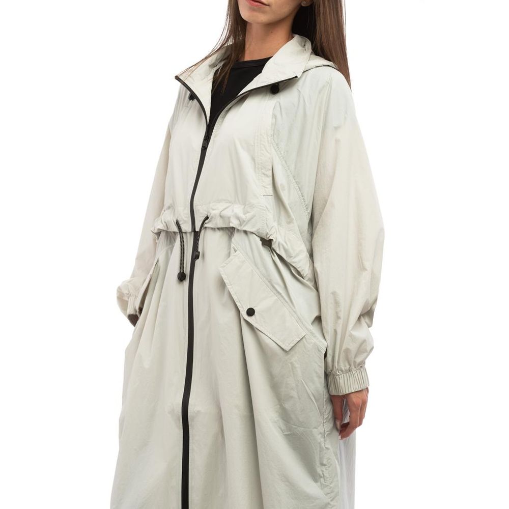 Patrizia Pepe Gray Polyamide Full-Length Jacket